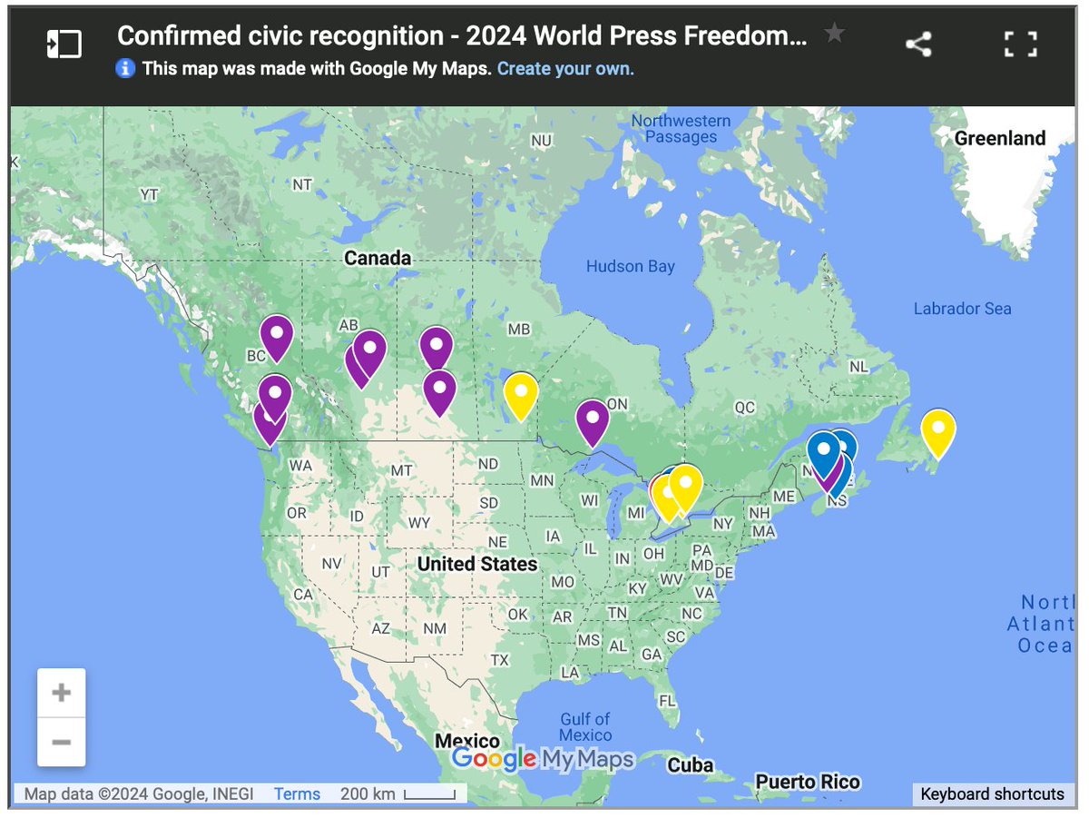 THANK YOU @CityofStJohns for granting our request to light City Hall on May 3rd for @UN #WorldPressFreedomDay! #countdown to #WPFD2024 See our map at ink-stainedwretches.org/campaigns.html @DannyBreenNL @CCUNESCO @CDN_WPF @smccarthy55 @westernuFIMS @FCM_online @hirider750 @MunicipalNL @GovNL