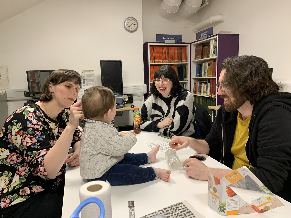 #Archive30 is celebrating #SomethingNew today.

How about a new member of the team? Young Robin is nearly a year old so his Mum is about to come back to work. He already looks quite at home here, surrounded by archivists in a search room!
