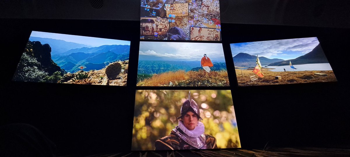 A glimpse of John Akomfrah's Arcadia, which is currently hosted by @theboxplymouth This picture doesn't quite do justice to the scale of the screens or the amount of work that has clearly gone into this artwork. Well worth a visit.