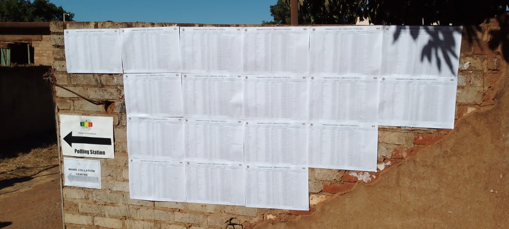 ZEC encourages the electorate to check their names on the display Voters' Roll posted outside polling stations. #6April2024byelections