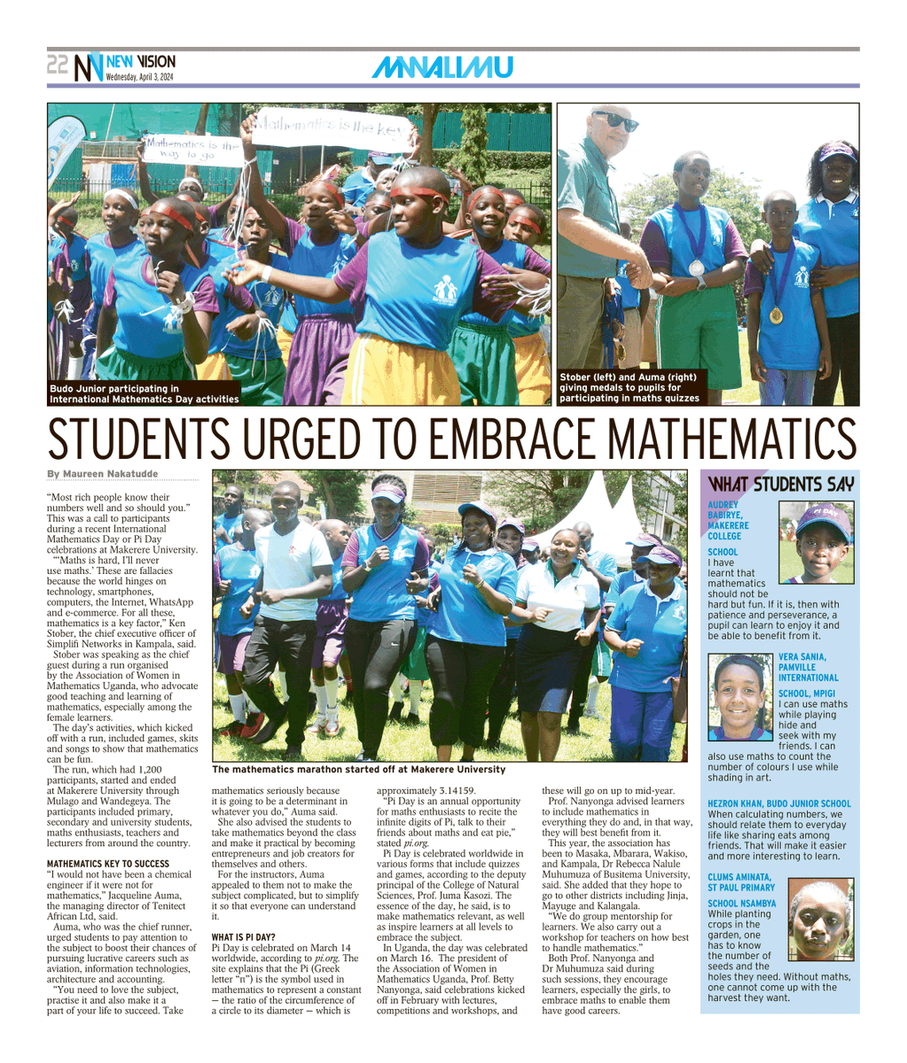 Our CEO, Ken Stober interacts with Buddo Junior students, encouraging them to appreciate math and stay in school. newvision.co.ug/category/educa… 📸 @NakatuddeMaureen