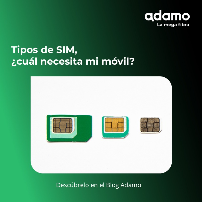 adamo_es's tweet photo. Te has comprado un móvil o tienes móvil nuevo y no sabes qué tarjeta SIM necesitas 🤯. Seguramente sea una NANO, pero por si las moscas, en el #BlogAdamo te sacamos de dudas 😉. Disfruta de la mejor conexión móvil con La #MegaFibra🚀 llamando al 📲 900 651 605.