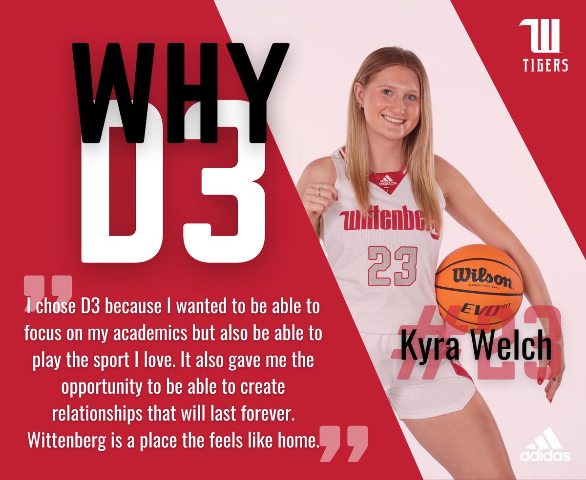 Today, #21 Myah Johnson, #22 Hope Orders, and #23 Kyra Welch are sharing their story on why they chose D3! #TigerUp #WhyD3 #D3Week