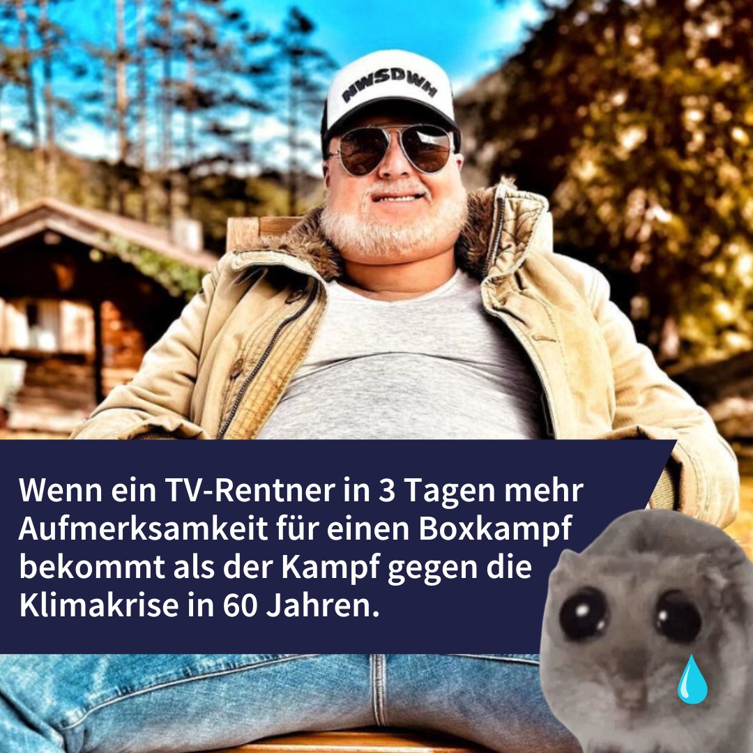 Stefan Raab: 2,8 Mio Follower:innen in 3 Tagen. Wir so: 🥲 Eigentlich sollte das Thema #Klimakrise doch auch einfach so den Blockbuster-Hype-Status bekommen, oder nicht? 😵🤯