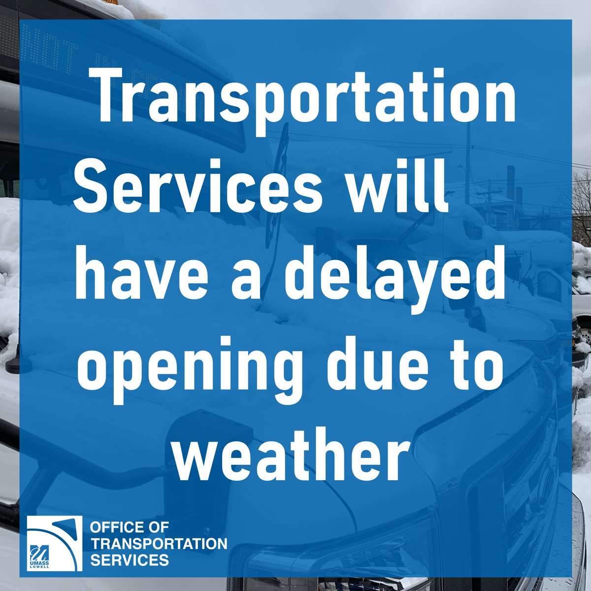 Due to weather conditions, we will begin service at 9:15am today.