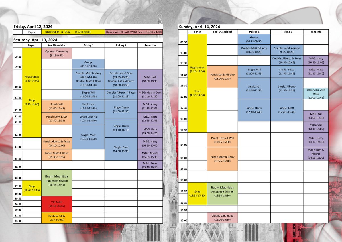 Ent_Event's tweet photo. Program &amp; Price list for➰Mortal Hunters 3 #SHADOWHUNTERS 

13.-14. April 2024 Maritim Hotel Düsseldorf, Germany

Infos &amp; Tickets: https://t.co/z5cODMdP27 https://t.co/jWhJa03tIc