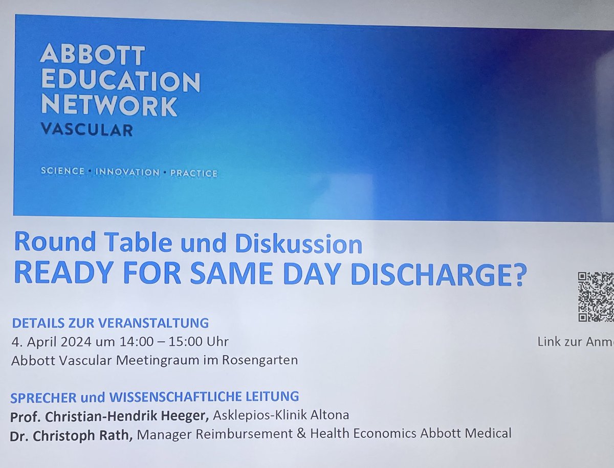 Are you ready? Same Day Discharge- How to? @AGEP_DGK @RolandTilz @TillAlthoff @YoungDgk @Mel_Gunawardene @C_Meyer_MD @Phiso_de @DavidDuncker