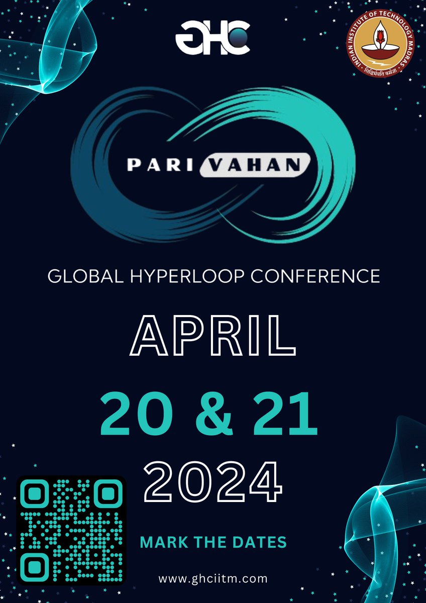 The dates for the highly anticipated Parivahan Global Hyperloop Conference is announced. Join on April 20th & 21, 2024 @reachiitm for groundbreaking discussions, networking opportunities, and insights into the future of transportation. Save the date and secure your spot now!