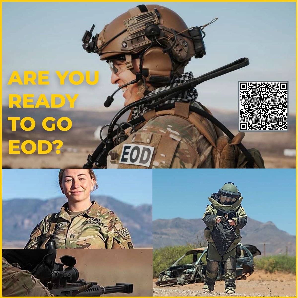 Are You Ready To Go EOD?? 💣💥🧨 Find out if you qualify to be the Army’s next Explosive Ordnance Disposal (EOD) Specialist (89D). EOD Hiring Day T.J. Mills Food Court parking lot 11 April 1100-1300 #EOD #PhantomLethal #AlwaysReady #89D #Ordinance