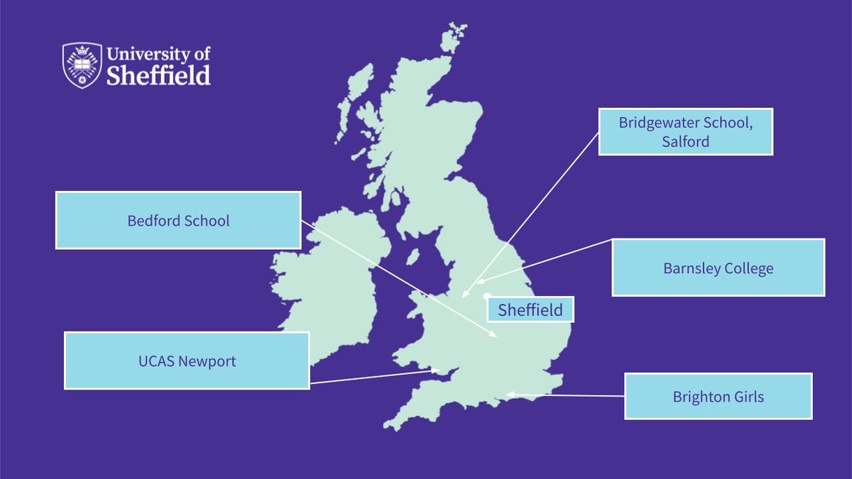 A busy week to round off April🚗🌟 Here is just a snapshot of some of the places we will be visiting! @BridgewaterScho @BedfordSchool @ucas_online @barnsleycollege @BrightonGirls