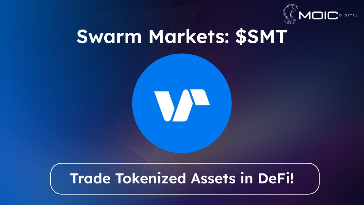 Everybody is talking about #RWA. We have a favorite in this sector. It has already delivered over 3x gains in the past 90 days 👀 Meet @SwarmMarkets, the project that is tokenizing traditional financial assets and integrating them in #DeFi. A thread 🧵 $SMT