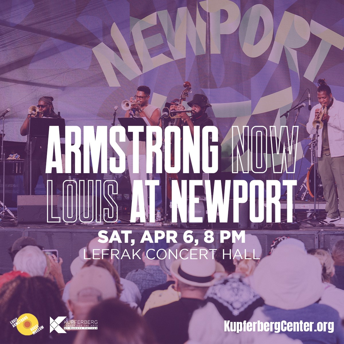 Armstrong Now: Louis at Newport 4/6, 8 pm LeFrak Concert Hall Tix: ow.ly/fQOR50R1FSY This generation’s leading trumpeters explore the Armstrong Archives through a contemporary lens. Presented in partnership with @ArmstrongHouse.