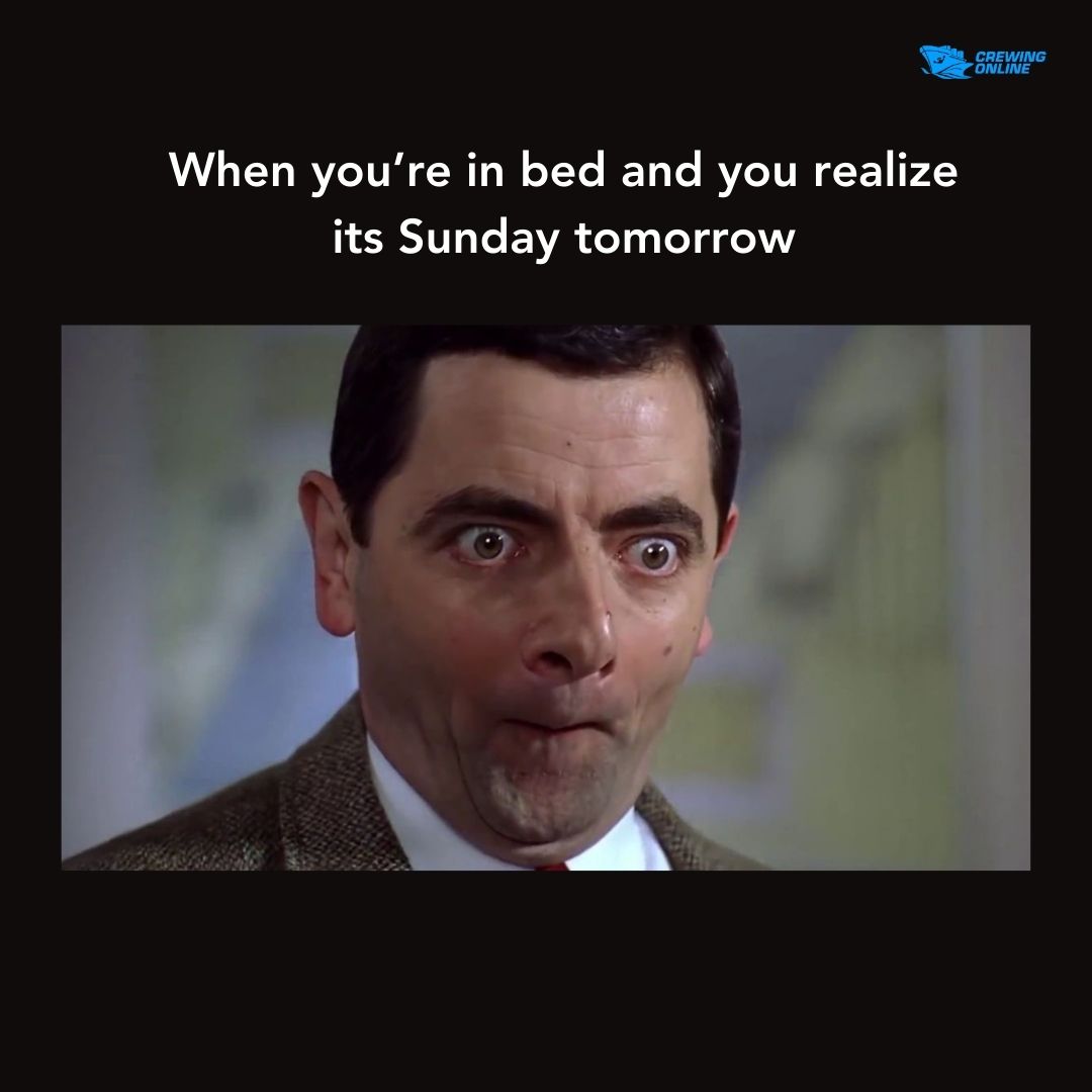 TheCrewingONL's tweet photo. The moment the realisation hits you that the next is your off day.... 😎 

Download our app now.
iOS: https://t.co/1iByJzKePN
Android: https://t.co/ldLvEQ0sqy

#crewingonline #seafarer #seafarermemes #memes #funnymemes #maritimememes #seafarerslife #seafarerslifeonboard #maritime https://t.co/WMi6m2gcsF