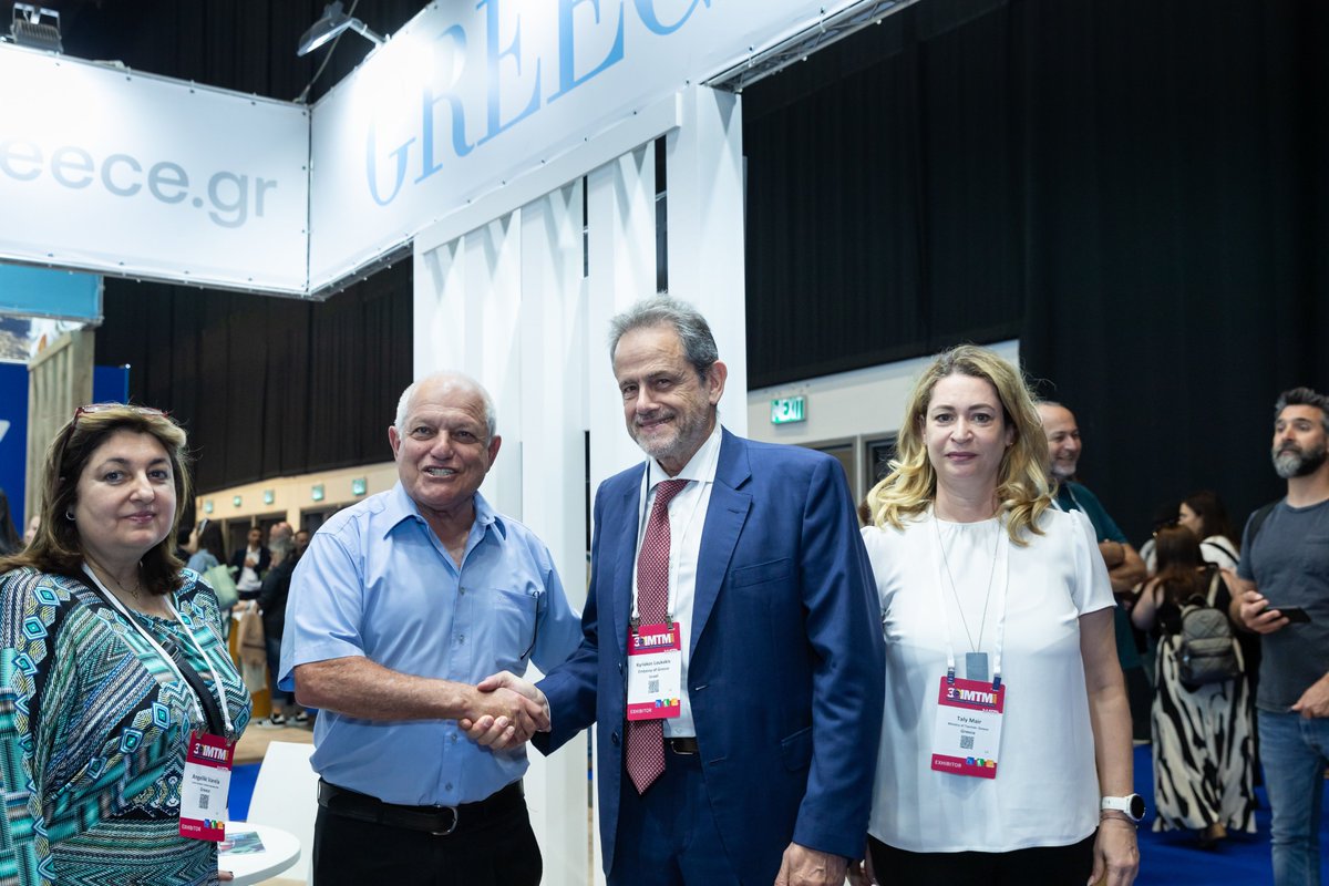 Thank you, 🇮🇱 Tourism Min. Haim Katz, for yesterday's visit to the 🇬🇷 Exhibition Booth, set up by @VisitGreecegr, at the 2024 @IMTMTelAviv! We deeply appreciate the 🇮🇱 people's affection towards our country & are looking forward to hosting you all in #Greece!🌞🏖️🧳#VisitGreece
