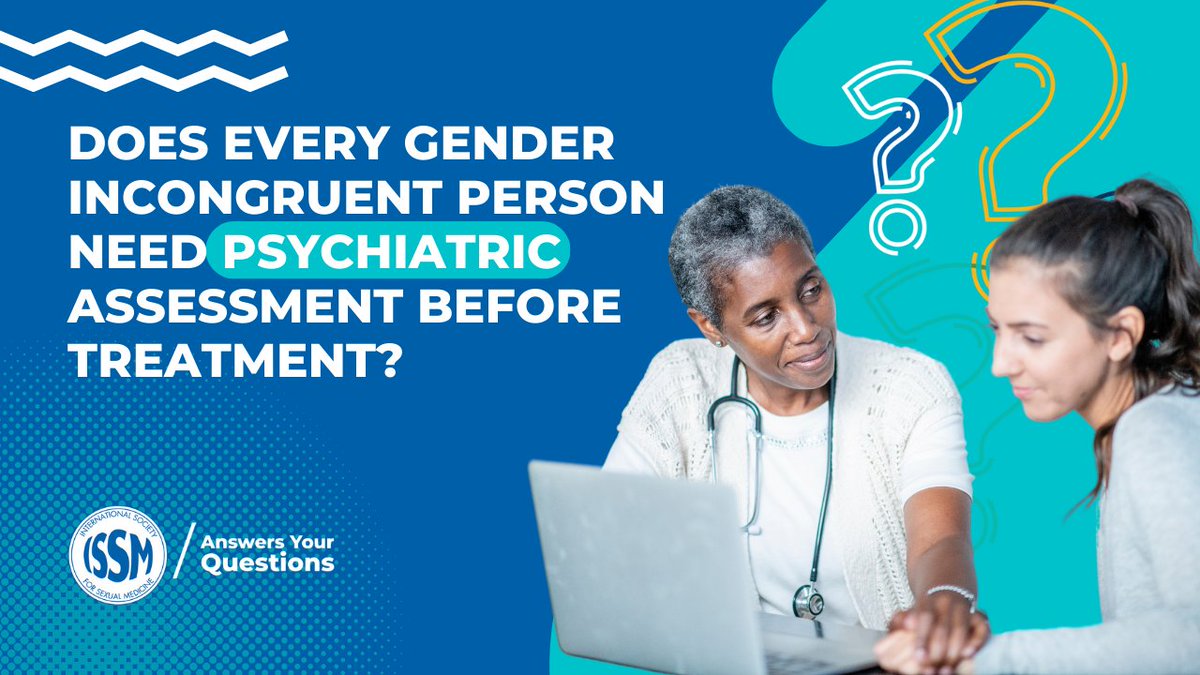 Does every gender incongruent person need psychiatric assessment before treatment? See what experts say in the latest #AskISSM video: issm.info/issm-answers-y… @essm_tweets @smsna_org @isswsh @MeSexualHealth