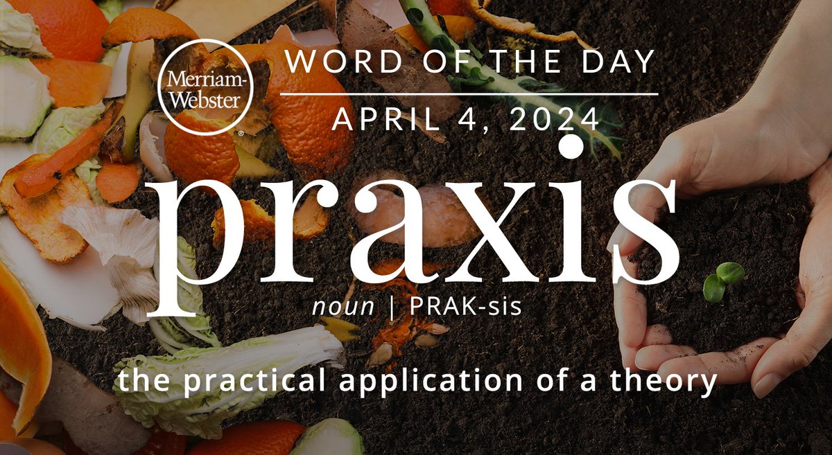 The #WordOfTheDay is ‘praxis.’
ow.ly/VQ3h50R6Jav
