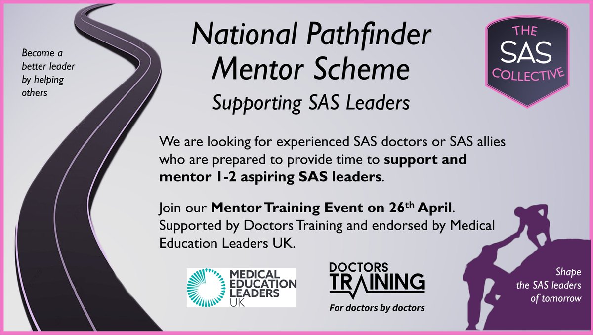 Just a reminder that later this month we are launching our 𝐏𝐚𝐭𝐡𝐟𝐢𝐧𝐝𝐞𝐫 𝐌𝐞𝐧𝐭𝐨𝐫𝐢𝐧𝐠 𝐒𝐜𝐡𝐞𝐦𝐞 with a mentor training event on 26th April. There is still time to sign up to be a mentor for aspiring SAS leaders. forms.office.com/e/Xg1w5NnxVW