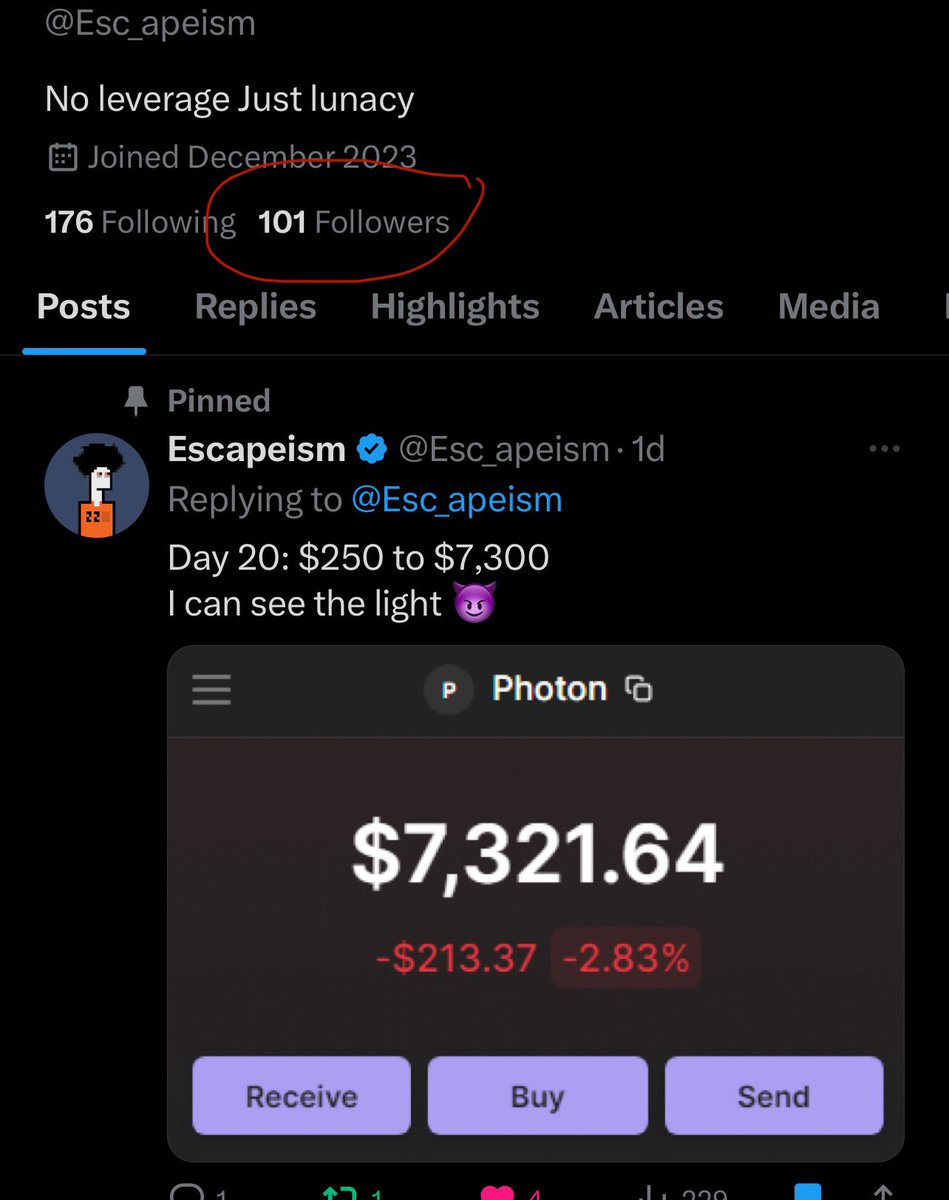 zugzvang's tweet photo. Grateful for all of you real ones.
As a way to give back I will be doing a $100 / 0.5 $SOL giveaway.

All you have to do:
1. Like &amp; retweet
2. Be following me @Esc_apeism 

Giveaway starts now and will end in 12 hours. Good luck! https://t.co/pucMFogerA