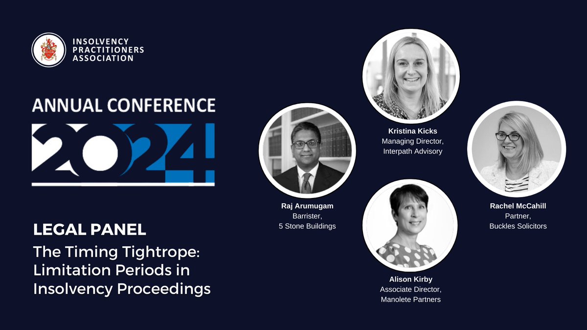 📣 The 2024 IPA Annual Conference is fast approaching! Have you reserved your place yet? We’re delighted that Raj Arumugam, Barrister at @5sblaw; Kristina Kicks, Managing Director at Interpath Advisory; Rachel McCahill, Partner at @Buckleslawyers; and Alison Kirby, Associate