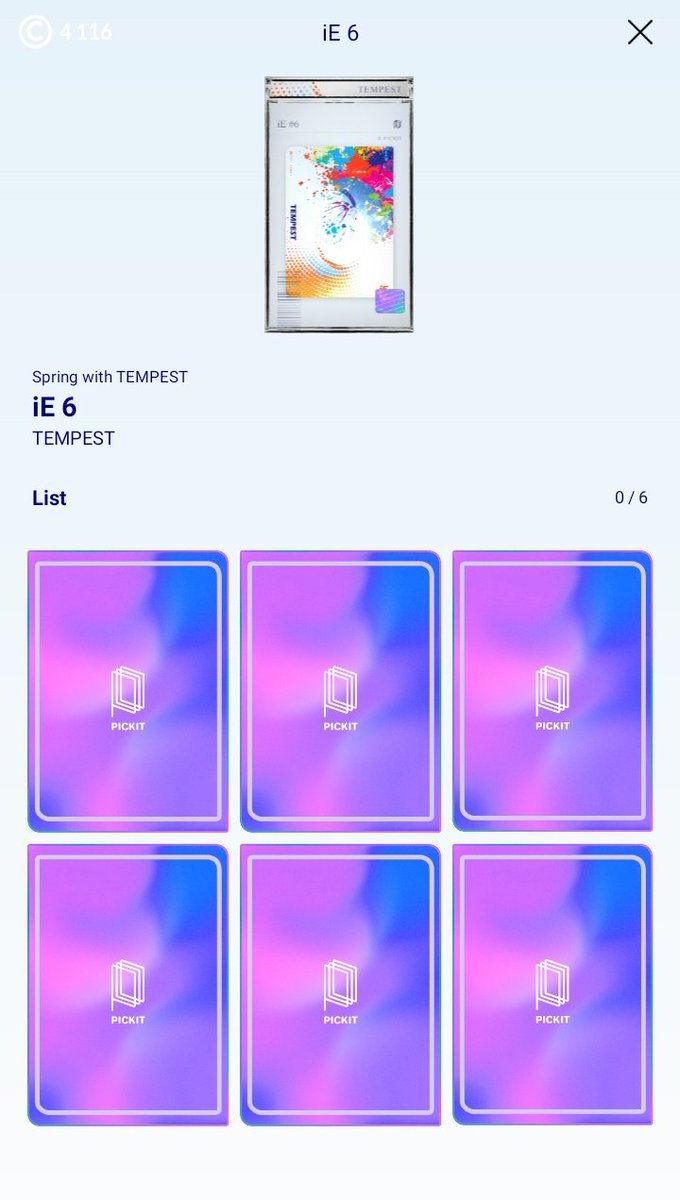 Really? Even Pickit? TEMPEST IS 7! 🌀 So why are there only 6 cards?😿😿😿