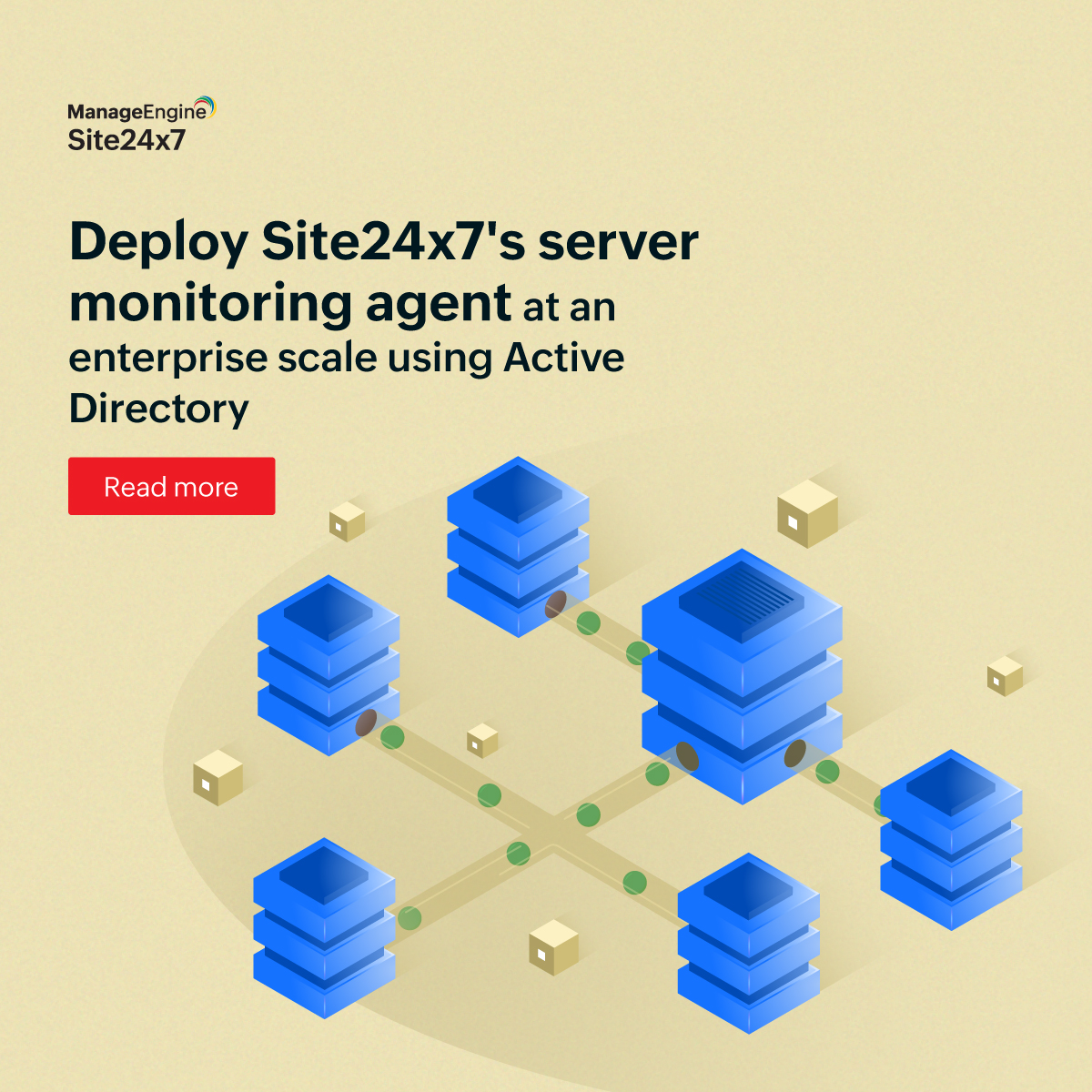 Site24x7's tweet image. Keep an eye on all your servers seamlessly with Site24x7! Learn how to deploy monitoring agents on multiple servers via Active Directory effortlessly.
site24x7.com/blog/deploy-se…
#ServerMonitoring #ActiveDirectory #Site24x7