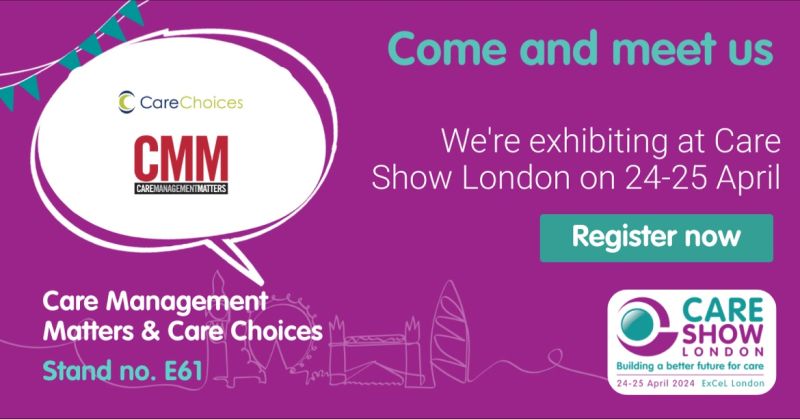 Join CMM at the @CareShow London on the 24th and 25th April - come and meet the team on stand E61. Book your #free ticket here:  bit.ly/3Uje9Ly  #CareShow2024