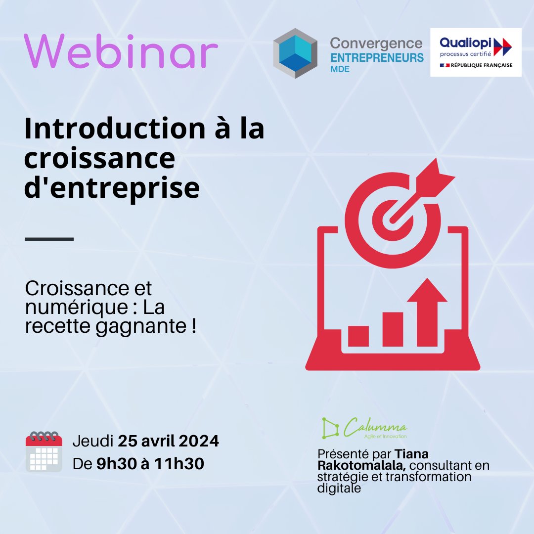 inspiré de méthodologies nord-américaines, notre prochain webinar vous permettra de comprendre comment renforcer votre stratégie de croissance grâce aux outils numériques utiles au développement de votre activité.
inscription:
forms.gle/HQtm1sJnYd3Pb2…