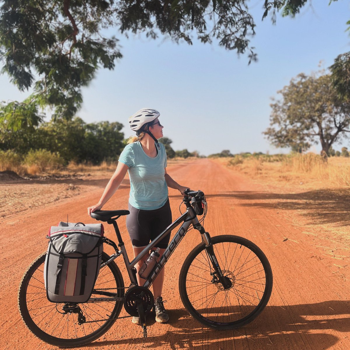 Georgina_Ladd's tweet photo. We did it! We cycled from Senegal to The Gambia! It was beautiful, tough, hot, challenging, and slow, but fun, really really fun. 

West Africa, you are a special place. 
#westafrica #senegal #thegambia #gambie #cycletour #africa #cycletravel https://t.co/KZgbtTKTRG
