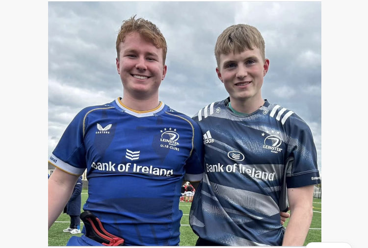 Well done to Eoin (try scorer) and Daniel (2 conversions) in Leinster U18s win over Munster during the week. #superblues