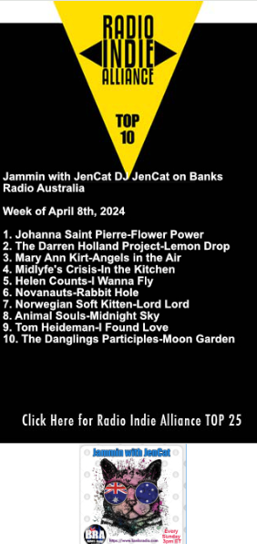Jammin with JenCat😽❤️🎶top ten for @BanksRadioAU 🇦🇺 #music #NewMusicAlert #Enjoy #indieartist @johannastpierre @webimagineserv2 @TheDarrenHolla1 @kirt_music Midlfye's Crisis @HelenCounts85 @NOVANAUTS @ns_kitten @animalsoulsmus1 @Tom_Heideman @thedangps