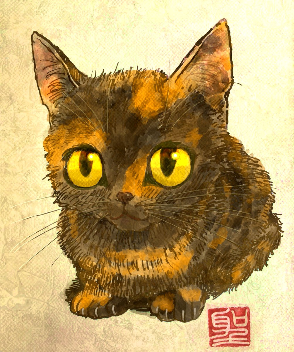 「おはこんばんちは『サビちゃんは待っている』 」|CatCuts ✴︎日々猫絵描く漫画編集者のイラスト