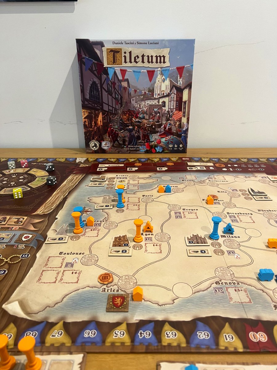 Tiletum es una delicia, acciones sencillas, combero, a 2 funciona de maravilla y lo mejor: una alta rejugabilidad ✅ Dicho esto, sigamos haciendo combos por la Europa renacentista 🎭🎲👏 #Tiletum #juegosdemesa #boardgames #bgg #malditogames #boardanddice #boardgame