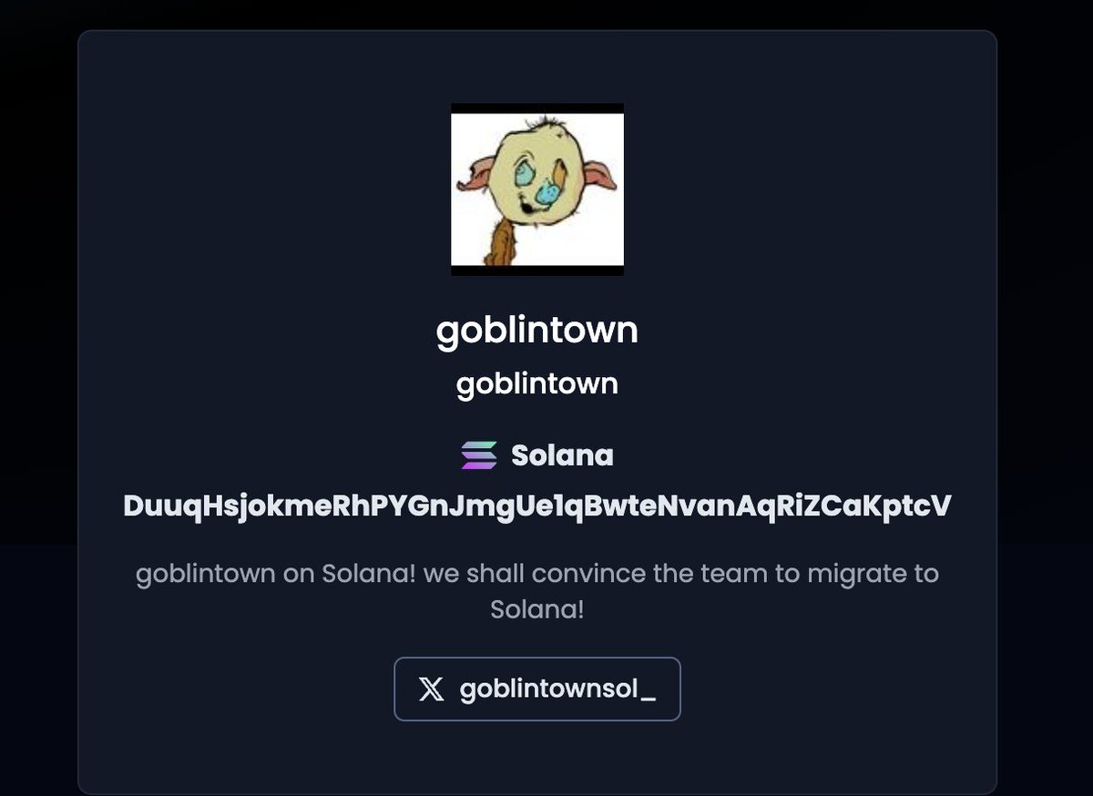 are you ready?!

<a href="/goblintown/">goblintown</a> 

dexscreener.com/solana/duuqhsj…

we updated on dexscreener auuuggghhhh....

now we need to decide do we burnnn the dev shareee or share it to the goblinnn that miss itt....

retweet like and comment your thought.....
