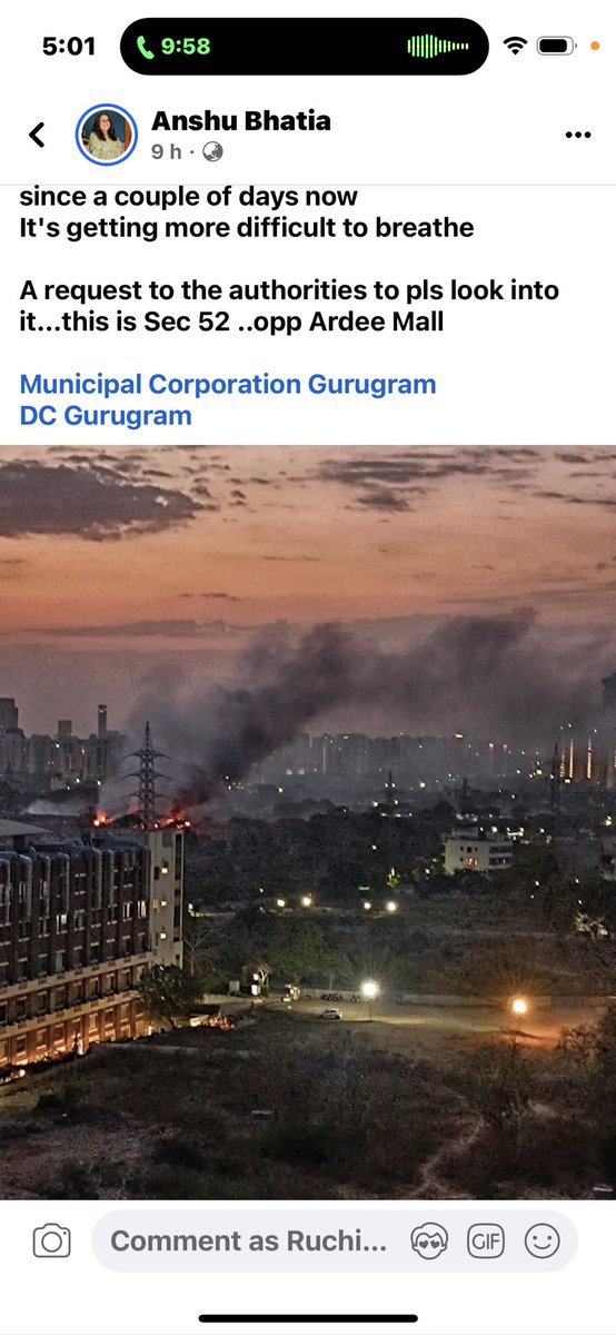 cleanAirBharat's tweet photo. @CAQM_Official @CPCB_OFFICIAL @MunCorpGurugram @HspcbN @DC_Gurugram @ulbharyana
Date 4/4/24
#WasteBurning
Opp #ArdeeMall
@rwa_ardeecity
March &April really tough on citizens of Gurgaon
#HorticultureWasteFires
#GarbageFires
#HealthHazard
#STOPWASTEFIRES
Pic:Anshu Bhatia https://t.co/WqMnJqpku7