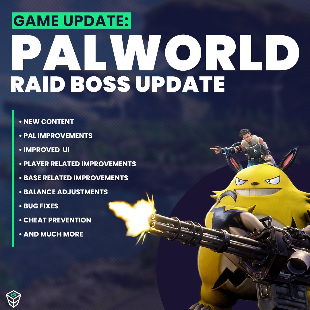 Jump into the action and adventure with the #Palworld Raid Boss update! 🔥 🆕 Get ready to defeat the new raid boss, check out the latest items, and enjoy more free and creative building! 🚀 Need a server? We've got you covered: 👉 zap-hosting.com/palworld-hosti…