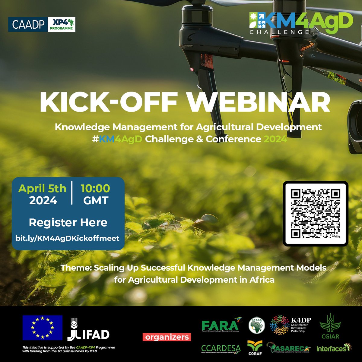 The Kick-Off Webinar for the 2024 Knowledge Management for Agricultural Development #KM4AgD24 Challenge is tomorrow, April 5, 2024. #KM4AgD is a knowledge management capacity strengthening program to propel African agricultural development. Register via➡️bit.ly/KM4AgDKickoffm…