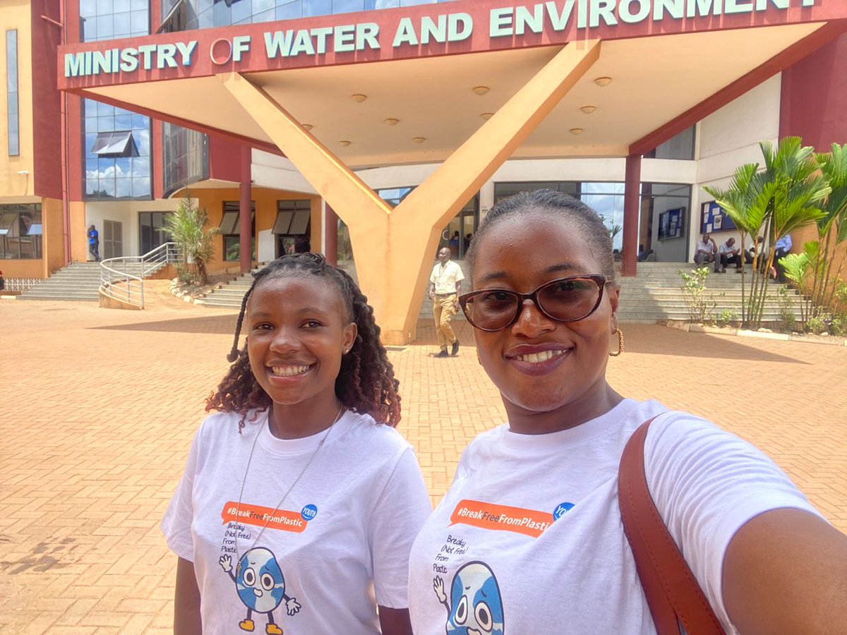 Earlier today, youth representatives of the @brkfreeplastic - Uganda #INC4 Youth Campaign group have started efforts to engage with • @min_waterUG • @newsUMA • @nemaug to add the youth voice in ensuring a strong global #PlasticsTreaty to end plastic pollution. @GAIAnoburn