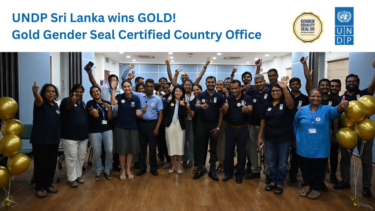 Proud that @UNDP #SriLanka was recognized as a Gold Gender Seal Certified Country Office by Administrator @ASteiner at the virtual ceremony ydy. Years of hard work & dedication of UNDP staff & partners. Committed to continuous efforts to achieve #GenderEquality 🇱🇰🌟