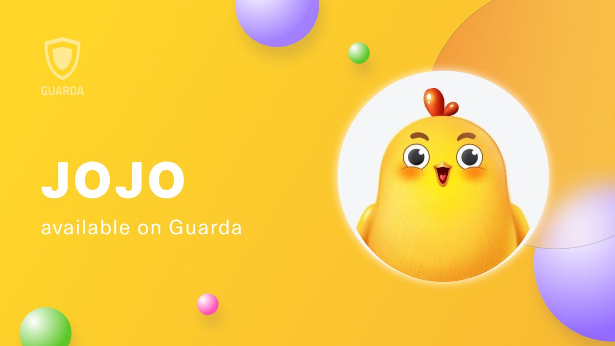 $JOJO (@JOJOMetaverse) has arrived on @GuardaWallet! A #BSC project where MEME, NFT, Metaverse, and SmartTOY come together. Manage, send, and receive #JOJO easily. Adventure awaits 👉 grd.to/ref/twi_app
