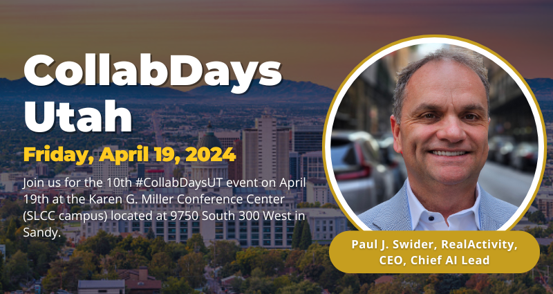 realactivityusa's tweet photo. As #CollabDaysUtah approaches, we're proud to highlight our CEO, @pswider's contribution. His talk on #GenerativeAI is a testament to the innovative spirit we cherish. Join us for an insightful day!
#MUGUT #GenAI #Copilot #Microsoft #AI #Azure #OpenAI #GPT4 #mvpbuzz
https://t.co/atXXB97GPY