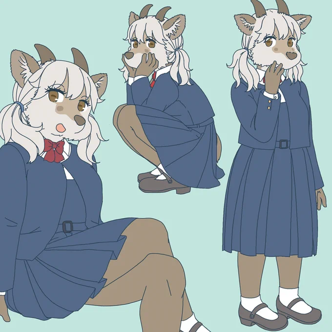 学生のニホンカモシカ 