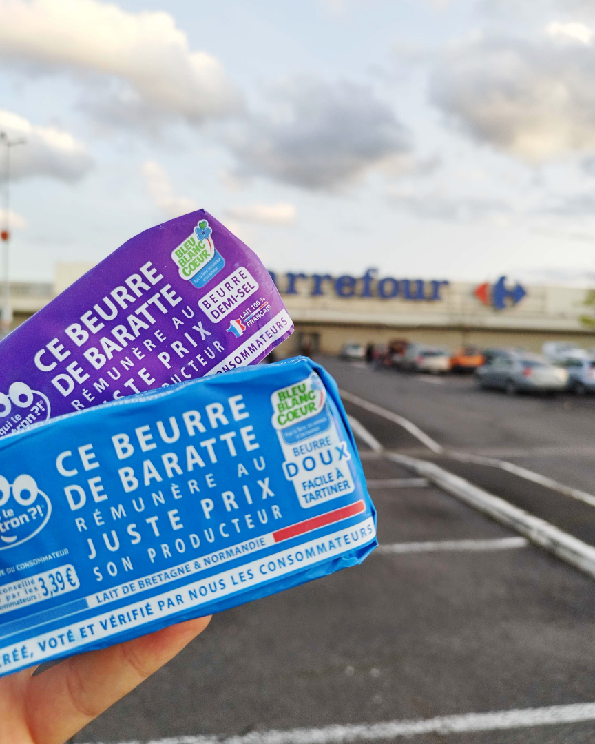 Une nouvelle victoire collective 🤩 Les beurres de baratte arrivent dans les Hypermarchés Carrefour partout en France 🙌 Merci et bravo à tous ! #SoutienAuxProducteurs Pour les 26 producteurs de lait derrière ces beurres solidaires, c’est un vrai bond en avant d’arriver dans…