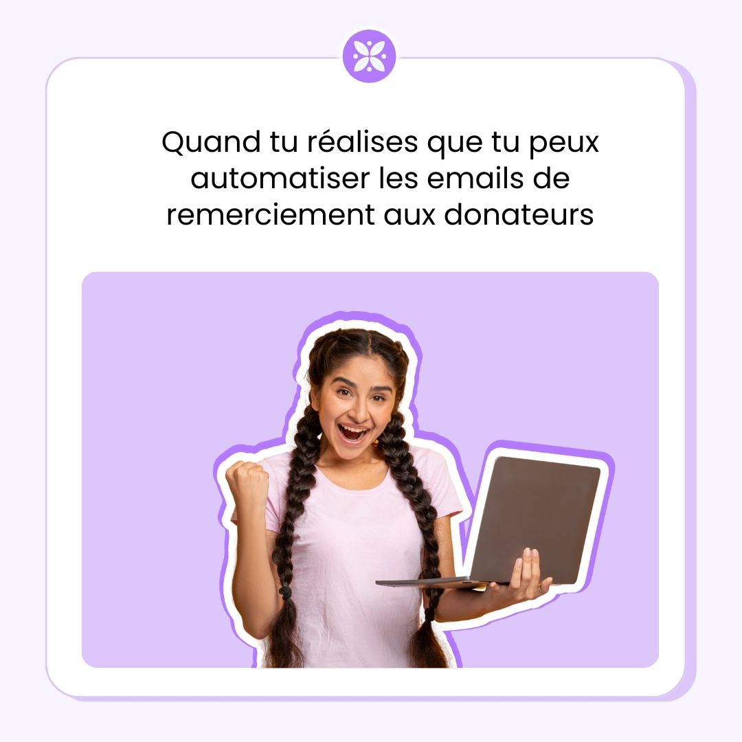 🌟 𝗟'𝗲́𝗰𝗹𝗮𝗶𝗿 𝗱𝗲 𝗴𝗲́𝗻𝗶𝗲 𝗮𝘀𝘀𝗼𝗰𝗶𝗮𝘁𝗶𝗳 ! 🌟

Transformez la gratitude en un processus simple, élégant et sans faille :  bit.ly/3TW1URz

Parce que vos donateurs méritent toujours le meilleur, et votre équipe aussi. 🚀💖