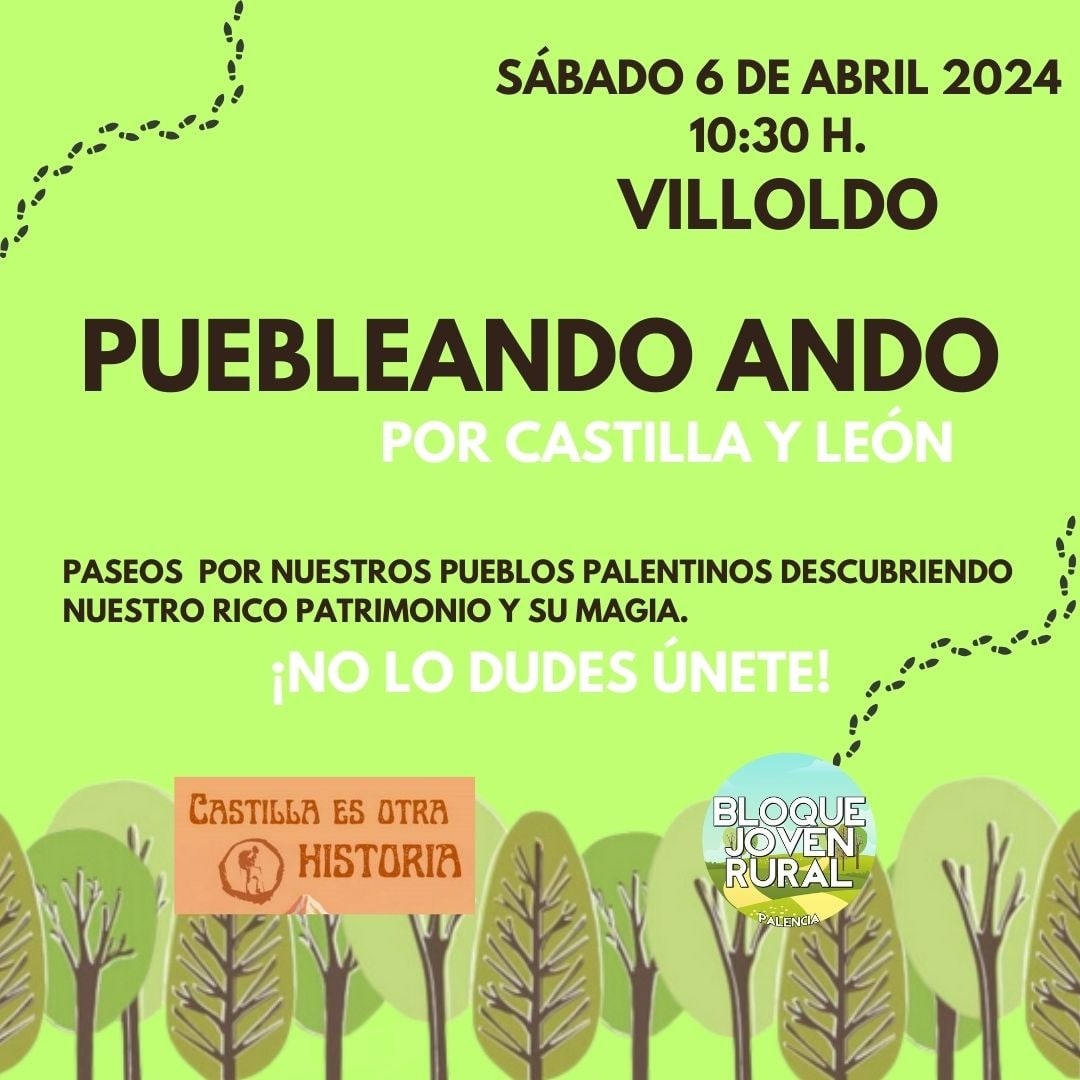 🙋 Dejamos por aquí nuestro próximo Puebleando Ando por Tierras Palentinas. 👇
Día 6 abril a las 10:30
Villoldo
🙃 Redescubrir nuestros pueblos
😁 ¡Os esperamos con los brazos abiertos! 🫂