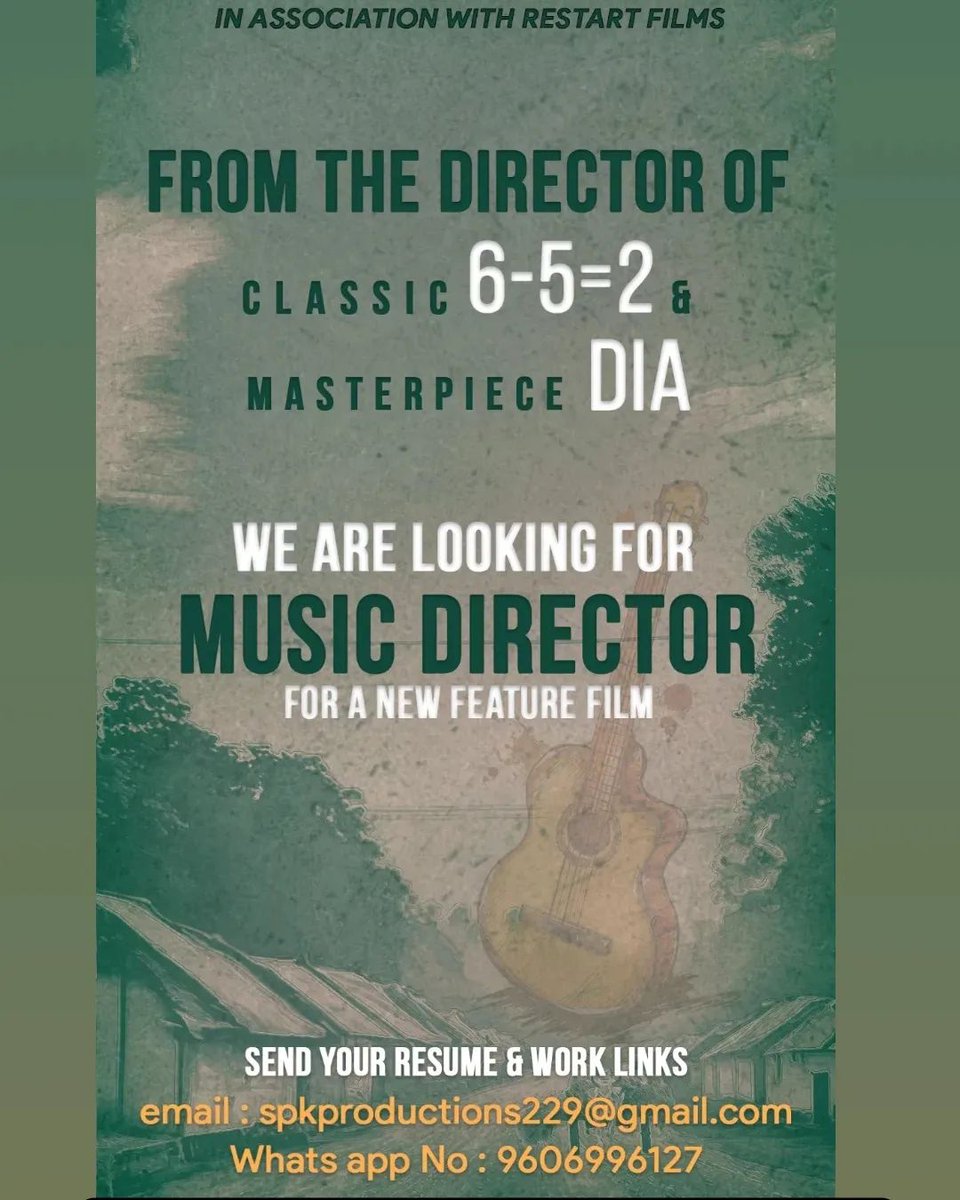 Very good news to all the aspiring talents, an opportunity to be part of this beautiful journey #ashokaks #diadirector