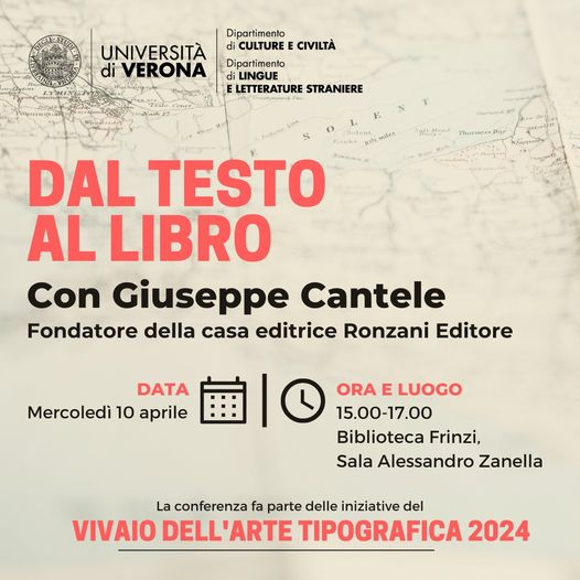 Mercoledì 10 aprile dalle ore 15.00 si terrà in Sala Zanella (@BiblioFrinzi ) la conferenza 'Dal #testo al #libro' con Giuseppe Cantele, avvocato-editore e fondatore di #RonzaniEditore. La conferenza rientra tra le iniziative del #Vivaio dell'Arte #Tipografica 2024.