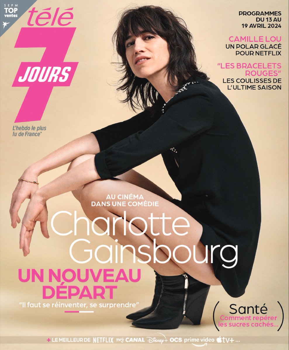 📷 C’est la comédienne Charlotte Gainsbourg qui est en couverture de votre magazine cette semaine ! Elle est à l’affiche de la comédie « Nous, les Leroy » au cinéma le 10 avril. En kiosque lundi !