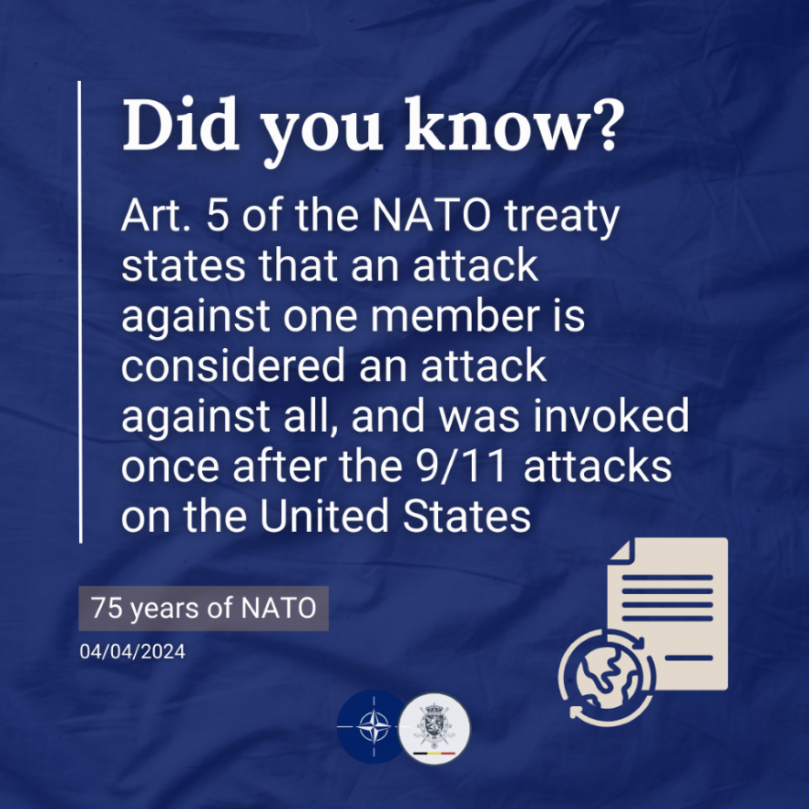 🤝Today we celebrate #NATODay, 75 years after the signing of the Washington Treaty! 🌎Now more than ever, transatlantic cooperation is needed. Belgium is proud to be a founding member of the strongest alliance in history and to host its HQ in Brussels. 🇧🇪 #WeAreNATO