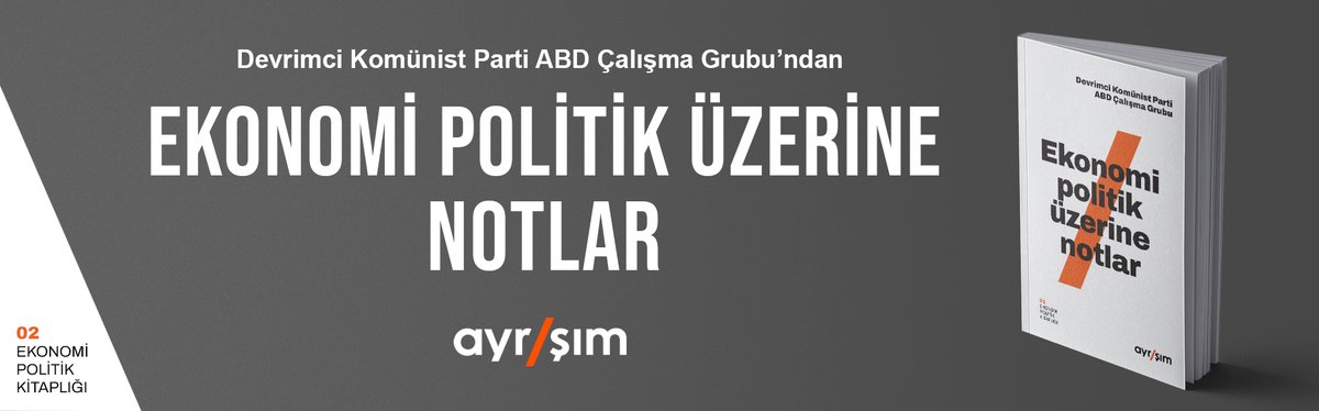 📢Ekonomi Politik Kitaplığının ikinci kitabı olan, “Soğuk Savaşın” sona ermesinden bu yana emperyalist dünya ekonomisinde ve emperyalistler arası ilişkilerde meydana gelen değişim ve dönüşümlerin kapsamlı  bir analizini sunan Ekonomi Politik Üzerine Notlar çıktı👇