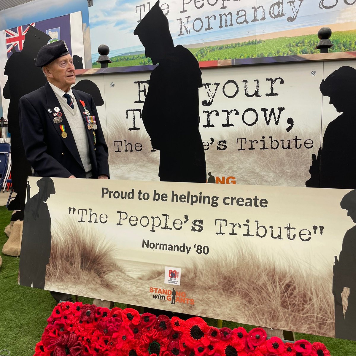 Twice in one week....! Normandy Veteran and Memorial Ambassador Stan Ford will be back on @BBCBreakfast tomorrow, live from @BlenheimPalace as the Standing with Giants project makes its way to the British Normandy Memorial. #DDay80